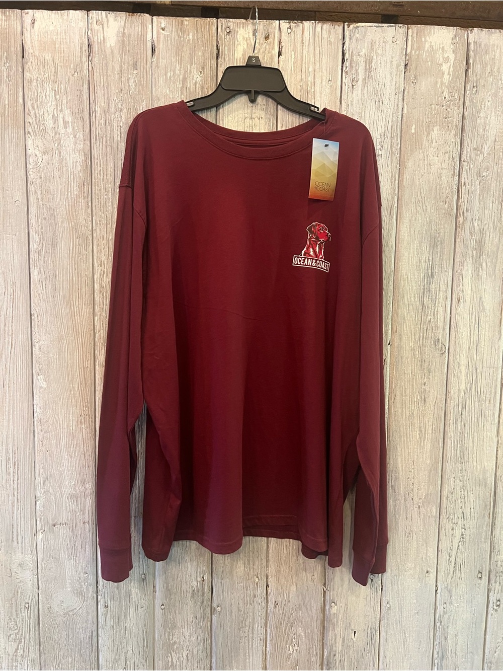 Men's Long-Sleeve Crewneck Ocean + Coast Shirt